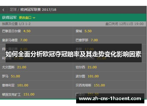 如何全面分析欧冠夺冠赔率及其走势变化影响因素