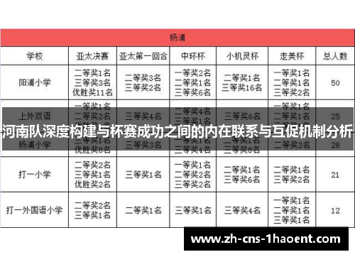河南队深度构建与杯赛成功之间的内在联系与互促机制分析