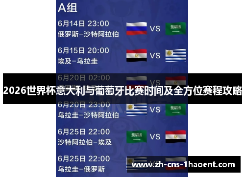 2026世界杯意大利与葡萄牙比赛时间及全方位赛程攻略