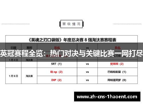 英冠赛程全览：热门对决与关键比赛一网打尽